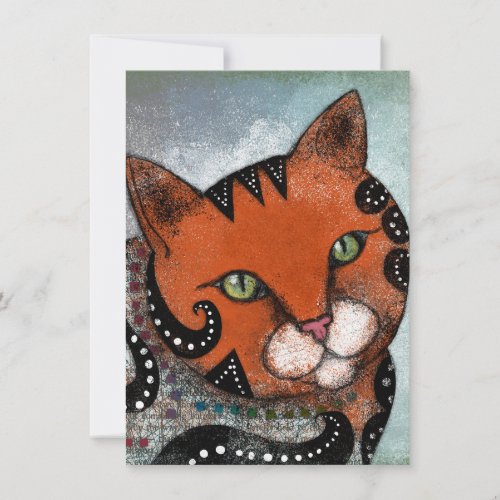 Orange Tabby Cat Greeting Card