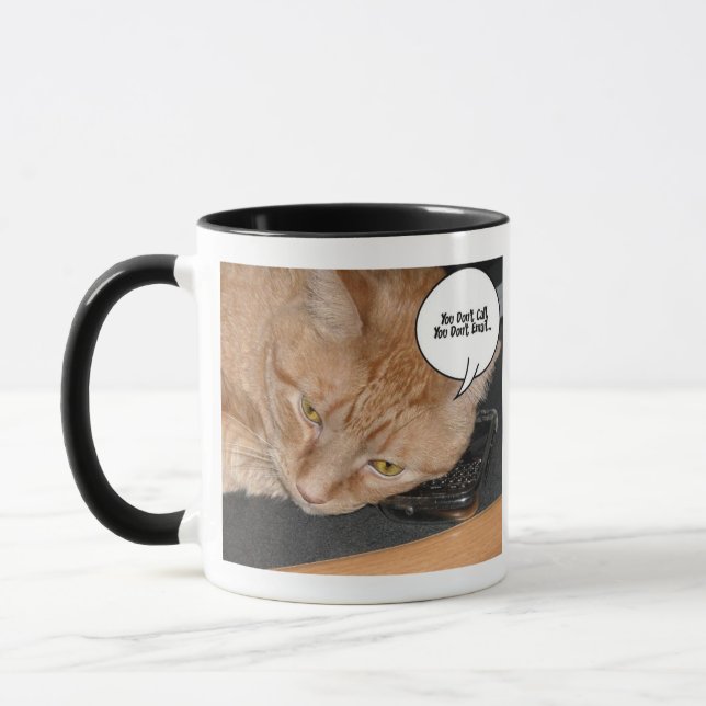 Orange Tabby Cat Humor Mug (Left)