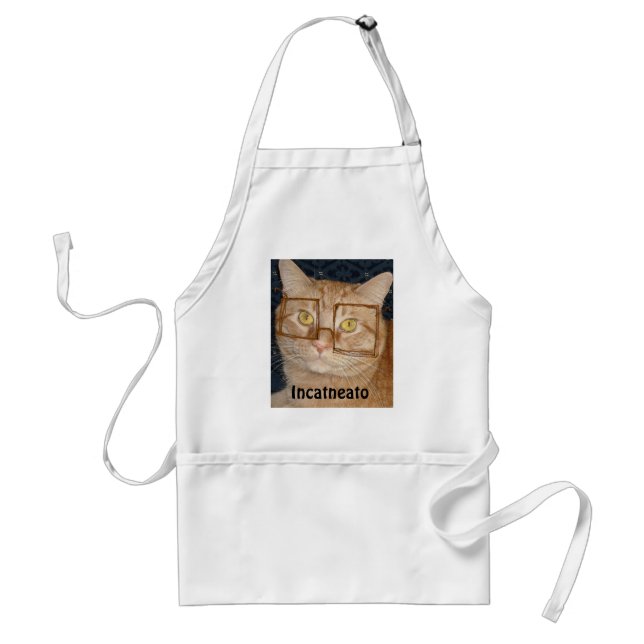 Orange Tabby Cat/Incognito Adult Apron (Front)