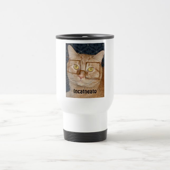 Orange Tabby Cat/Incognito Travel Mug (Center)