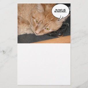 Orange Tabby Cat Missing you Stationery