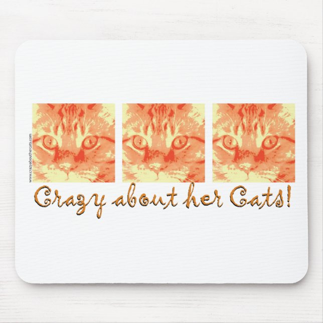 Orange Tabby Cat Mouse Pad (Front)