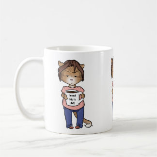 orange tabby cat needs coffee mug