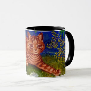 Orange Tabby Cat Painting by Louis Wain Mug