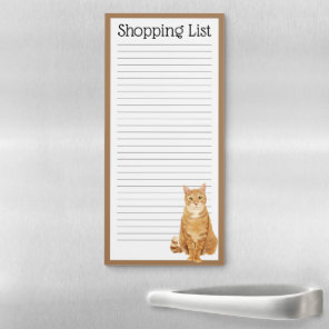 Orange Tabby Cat Personalized Magnetic Notepad