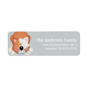 Orange Tabby Cat Return Address Labels
