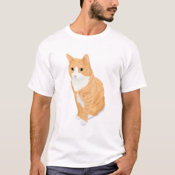 Orange Tabby Cat T-shirt by MadeByLAB at Zazzle