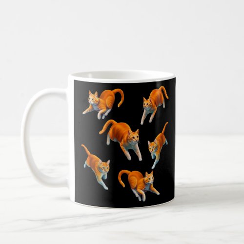 Orange Tabby Cats Jumping Excited Cat  Owners  Coffee Mug