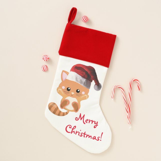 Orange Tabby Christmas Stocking (Front)