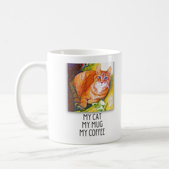 Orange Tabby Coffee Mug (Left)