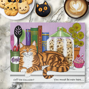 Orange Tabby Counter Top Cat Jigsaw Puzzle