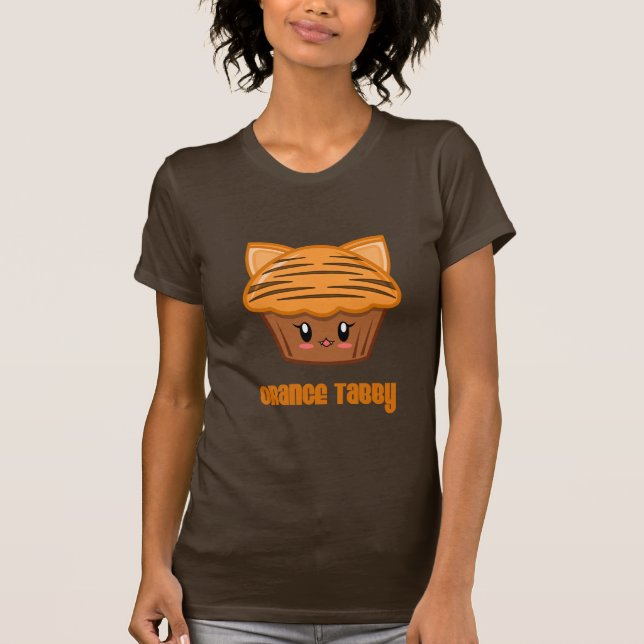 Orange Tabby Cupcake T-Shirt (Front)