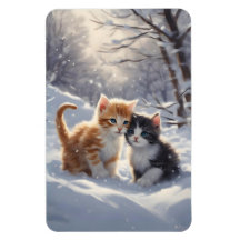 Orange Tabby Gray and White Cats Refrigerator