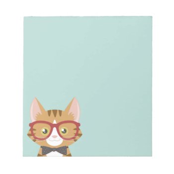 Orange Tabby Hipster Cat Kids Small Notepad by IckleCritters at Zazzle