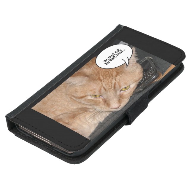 Orange Tabby Humor Samsung Galaxy Wallet Case (Bottom)