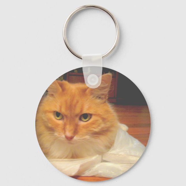 Orange Tabby Keychain (Front)