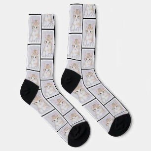 Orange Tabby Kitten Painting Cute Original Art Socks