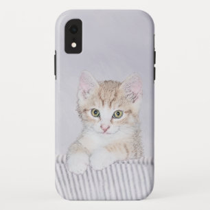 Orange Tabby Kitten Painting - Original Cat Art iPhone XR Case