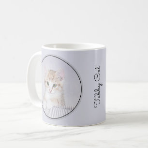 Orange Tabby Kitten Painting - Original Cat Art Coffee Mug