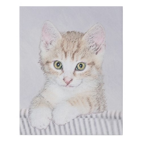 Orange Tabby Kitten Painting _ Original Cat Art Faux Canvas Print