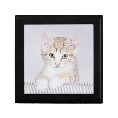 Orange Tabby Kitten Painting _ Original Cat Art Gift Box