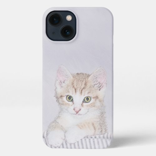 Orange Tabby Kitten Painting _ Original Cat Art iPhone 13 Case