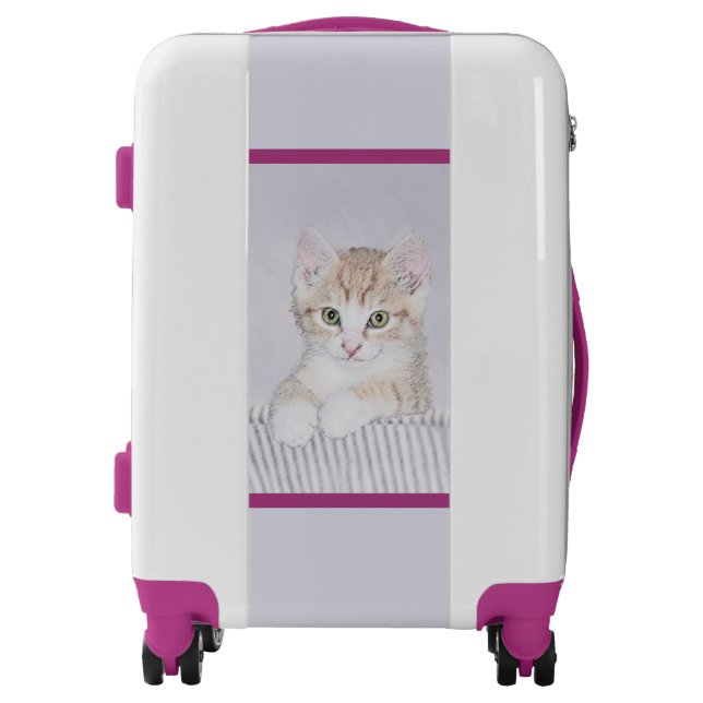 Orange Tabby Kitten Painting - Original Cat Art Luggage (Front)
