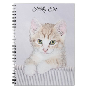 Orange Tabby Kitten Painting - Original Cat Art Notebook