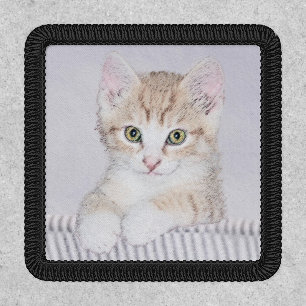 Orange Tabby Kitten Painting - Original Cat Art Patch