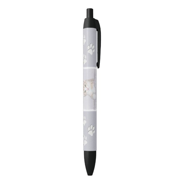 Orange Tabby Kitten Painting - Original Cat Art Pen (Bottom (Vertical))
