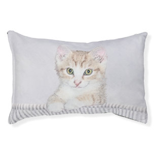 Orange Tabby Kitten Painting - Original Cat Art Pet Bed