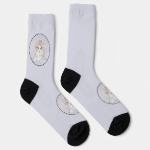 Orange Tabby Kitten Painting - Original Cat Art Socks