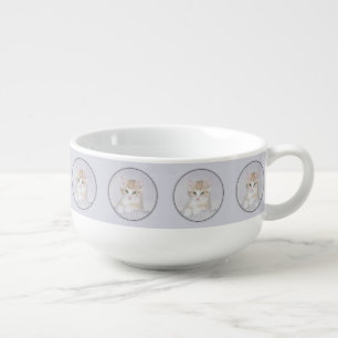 Orange Tabby Kitten Painting - Original Cat Art Soup Mug