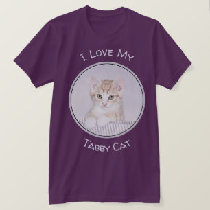 Orange Tabby Kitten Painting - Original Cat Art T-Shirt