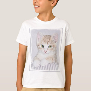Orange Tabby Kitten Painting - Original Cat Art T-Shirt