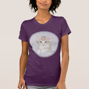 Orange Tabby Kitten Painting - Original Cat Art T-Shirt