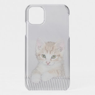 Orange Tabby Kitten Painting - Original Cat Art iPhone 11 Case