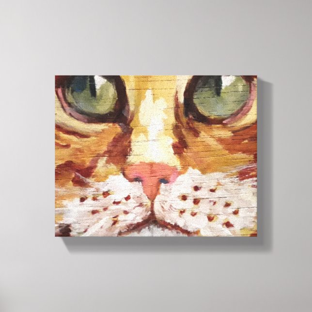 Orange Tabby Painting Detail  Canvas Print (Front)