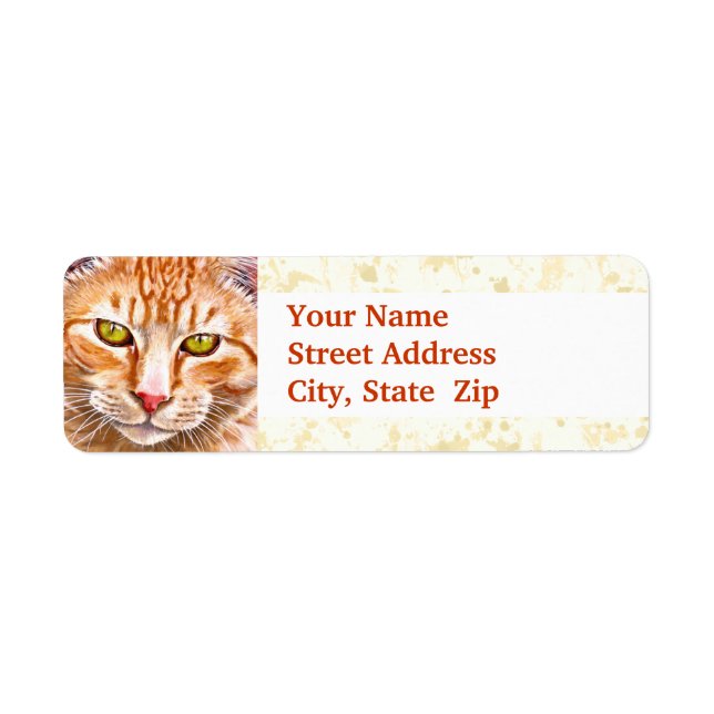 Orange Tabby Painting Label (Front)