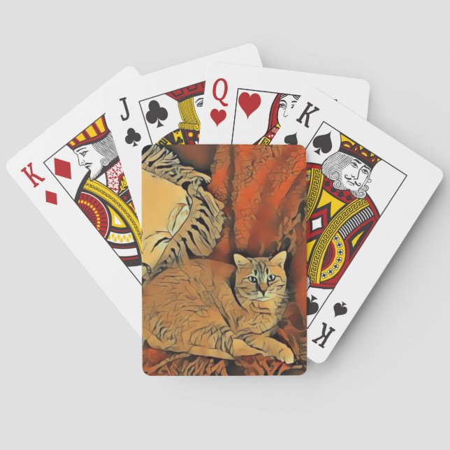 Orange Tabby Poker Cards (Back)