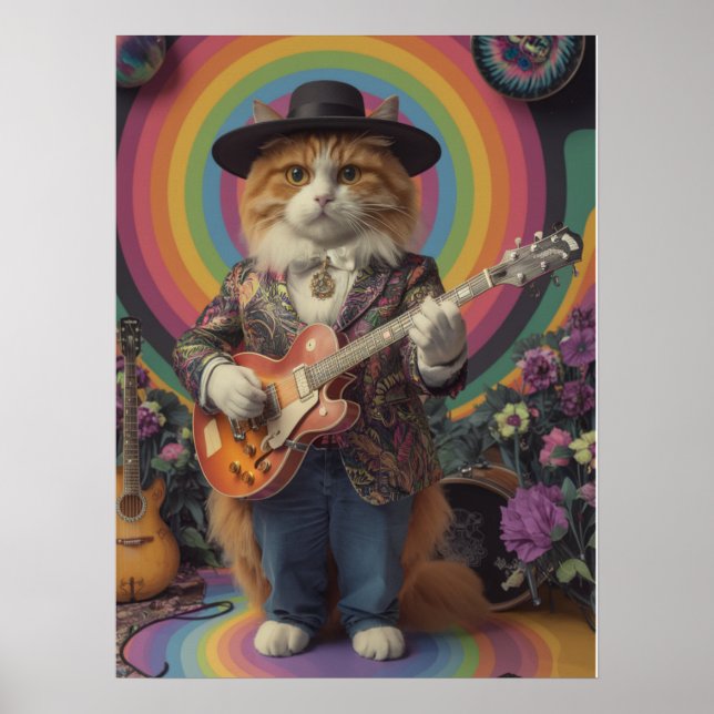 Orange Tabby Rocker Poster (Front)