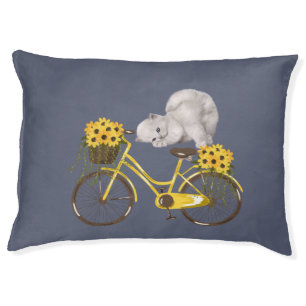 Orange Tabby Sunflower Pet Bed
