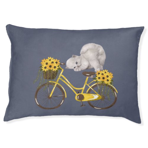 Orange Tabby Sunflower Pet Bed