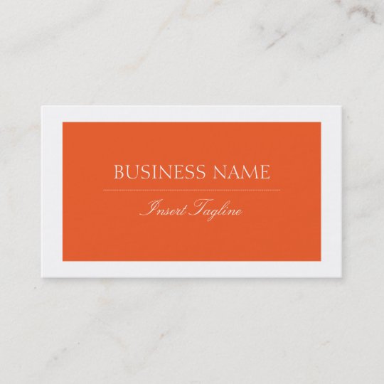 Orange Tagline Business Card | Zazzle.com