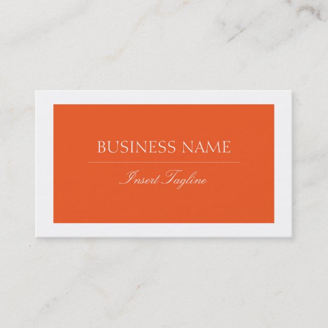 Orange Tagline Business Card (Front)