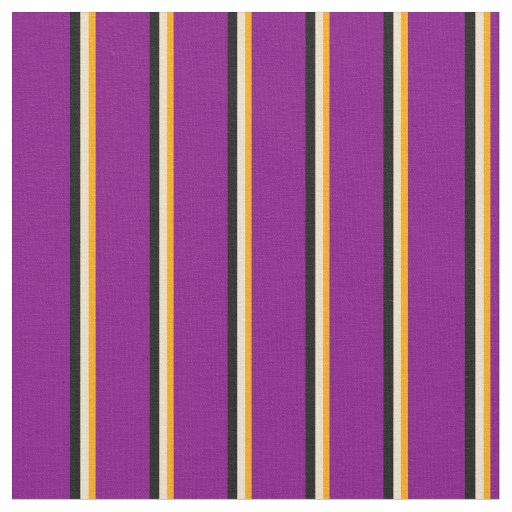 Orange, Tan, Black, and Purple Lines Fabric