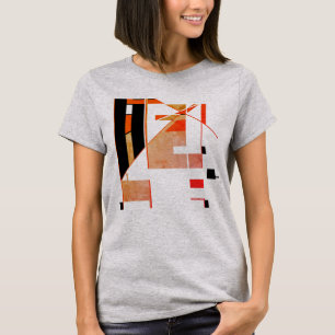 Orange Tan Black Southwest Art-inspired Abstract T-Shirt
