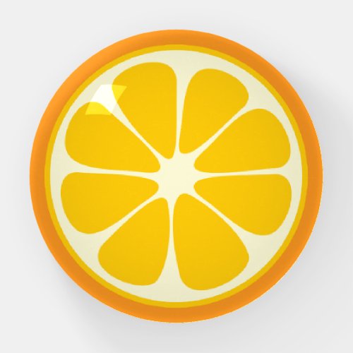 Orange Tangerine Slice Citrus Fruit Foodie Paperweight