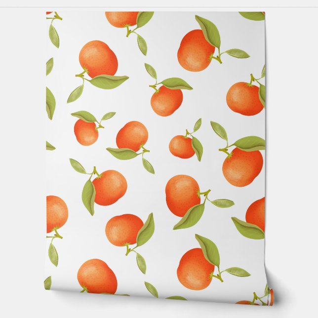 Orange Tangerines White Background Wallpaper Wallpaper (Unrolling)
