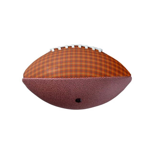 Orange Tartan Mini Football (Rotated 270)